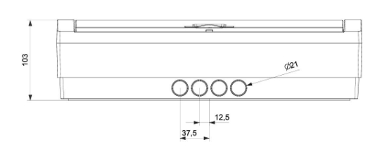 390x103x220 18 li Abs Sıva Üstü W Otomat Sigorta Kutusu resmi