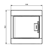 140×97,5×150 4 lü Abs Sıva Üstü Otomat Sigorta Kutusu  resmi