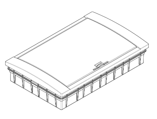 284x100x446 36 lı Abs Sıva Altı W Otomat Sigorta Kutusu resmi