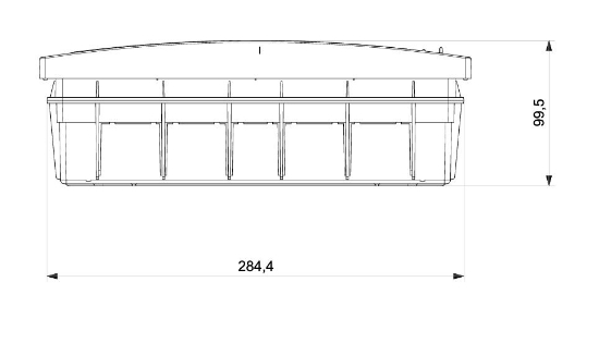 284x100x330 24 lü Abs Sıva Altı W Otomat Sigorta Kutusu resmi