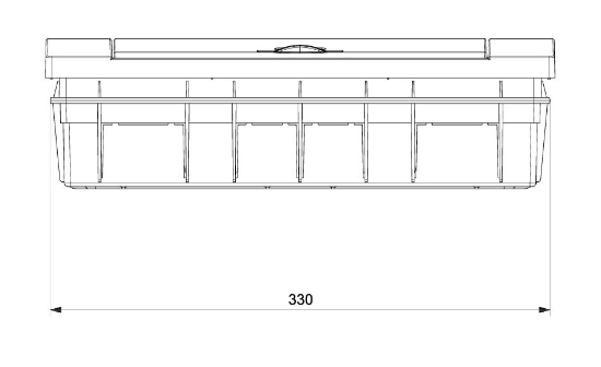 284x100x330 24 lü Abs Sıva Altı W Otomat Sigorta Kutusu resmi