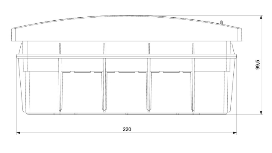 220x100x169 8 li Abs Sıva Altı W Otomat Sigorta Kutusu resmi