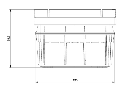 176x100x135 6 lı Abs Sıva Altı W Otomat Sigorta Kutusu resmi