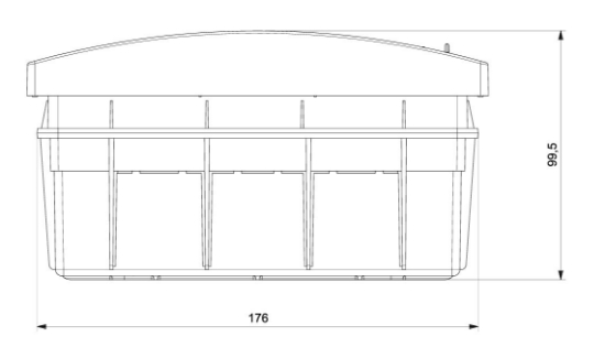 176x100x135 6 lı Abs Sıva Altı W Otomat Sigorta Kutusu resmi