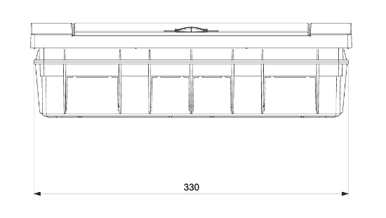 284x100x330 24 lü Abs Sıva Altı Sac Sigorta Kutusu Klemensli resmi