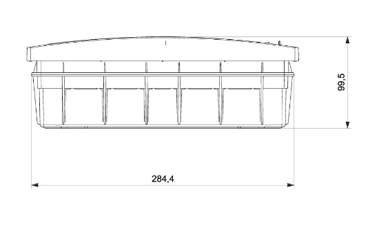 284x100x330 24 lü Abs Sıva Altı Sac Sigorta Kutusu Klemensli resmi