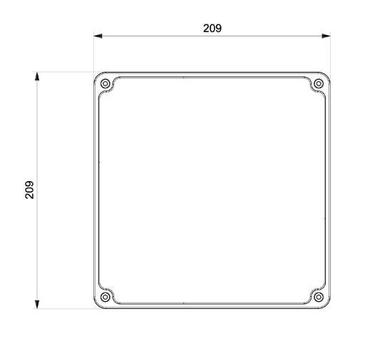 Termo Plastik Buat Opak Kapak 200x200x80 mm resmi