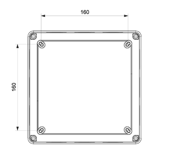 Termo Plastik Buat Opak Kapak 200x200x80 mm resmi