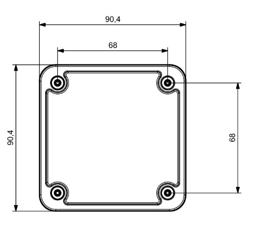 Termo Plastik Buat Vidalı Opak Kapak 85x85x50 mm resmi