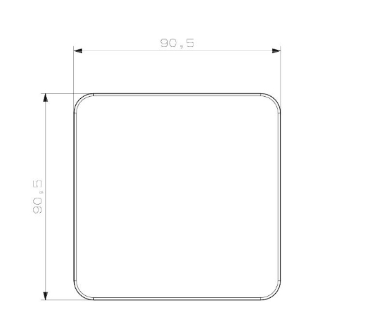 Termo Plastik Buat Düz Opak Kapak 85x85x50 mm resmi