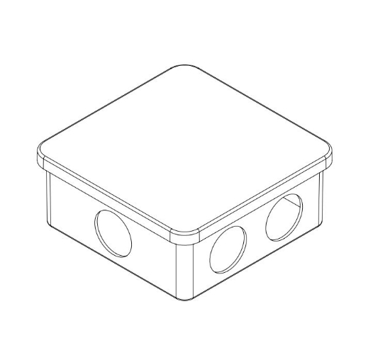 Termo Plastik Buat Düz Opak Kapak 85x85x50 mm resmi