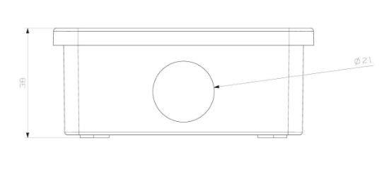  Sıva Üstü Kare Antigron Buat Opak Kapak 85x85x40 mm resmi