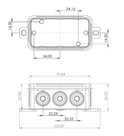 Mini Box Aydınlatma Buatı Opak Kapak 80x40x35 mm resmi