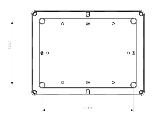 Termo Plastik Buat Şeffaf Pc Kapak 380x280x90 mm resmi