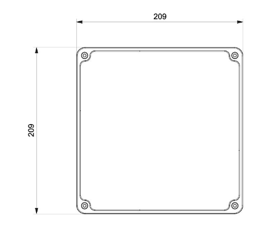 Termo Plastik Buat Şeffaf Pc Kapak 200x200x80 mm resmi