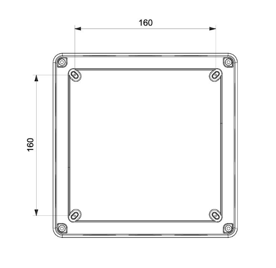 Termo Plastik Buat Şeffaf Pc Kapak 200x200x80 mm resmi