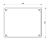 Termo Plastik Buat Şeffaf Pc Kapak 190x150x80 mm resmi