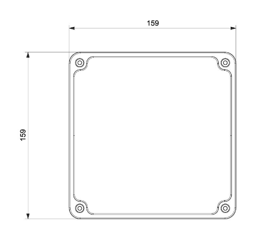 Termo Plastik Buat Şeffaf Pc Kapak 150x150x80 mm resmi