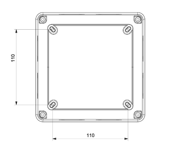 Termo Plastik Buat Şeffaf Pc Kapak 150x150x80 mm resmi