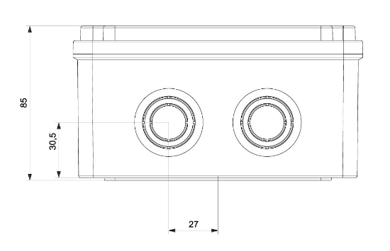 Termo Plastik Buat Şeffaf Pc Kapak 150x150x80 mm resmi