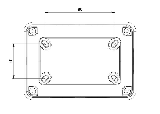 Termo Plastik Buat Şeffaf Pc Kapak 80x120x55 mm resmi