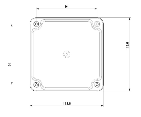 Termo Plastik Derin Buat Opak Kapak 110x110x120 mm resmi