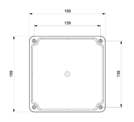 Termo Plastik Derin Buat Opak Kapak 150x150x140 mm resmi