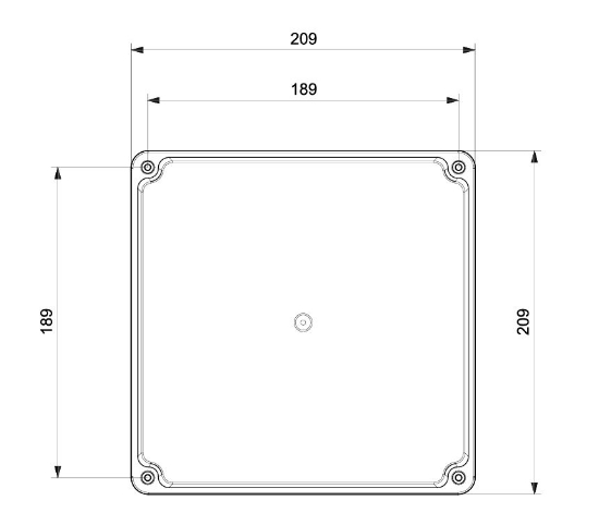 Termo Plastik Derin Buat Opak Kapak 200x200x160 mm resmi