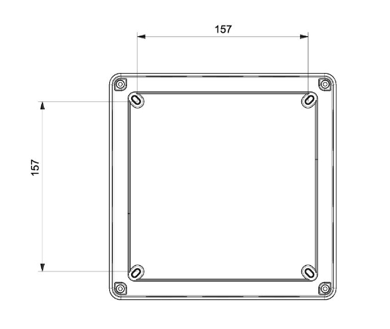 Termo Plastik Derin Buat Opak Kapak 200x200x160 mm resmi