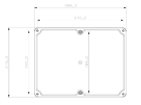 Termo Plastik Derin Buat Opak Kapak 280x210x160 mm resmi