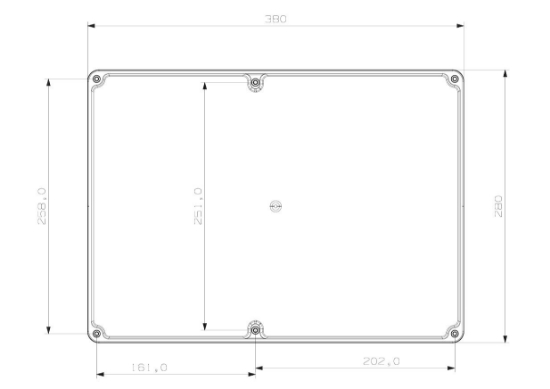 Termo Plastik Derin Buat Opak Kapak 380x280x130 mm resmi