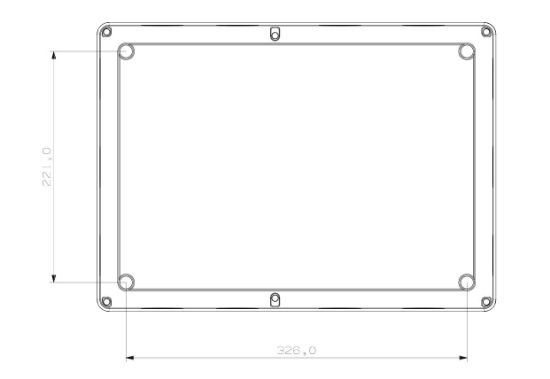 Termo Plastik Derin Buat Opak Kapak 380x280x130 mm resmi