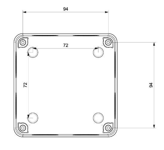 Termo Plastik Derin Buat Şeffaf Pc Kapak 110x110x120 mm resmi