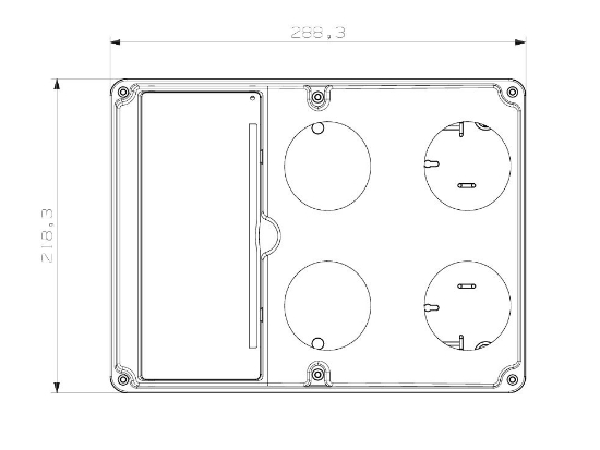 380x280x130 mm 4 lü Kombinasyon Kutusu  resmi