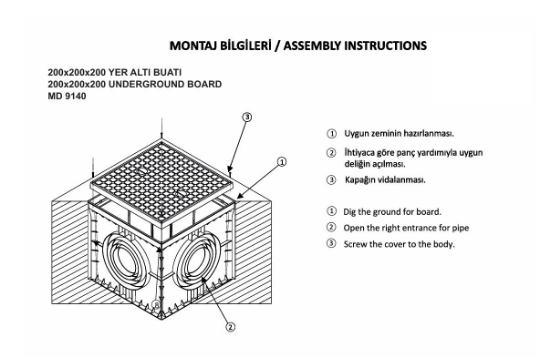 200x200x200 Menhol Kutusu ve Rögar Kapakları  resmi