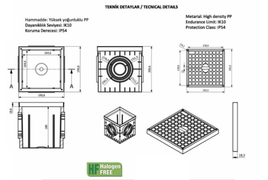 200x200 Düz Kapak Menhol Kutusu ve Rögar Kapakları  resmi