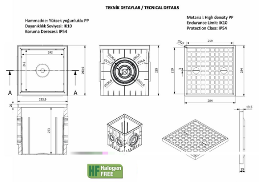 300x300x300 Menhol Düz Kapaklı Menhol Kutusu ve Rögar Kapakları  resmi