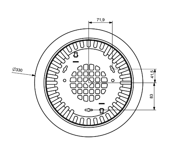 Sahra Tavan Glop Armatür 33 cm resmi