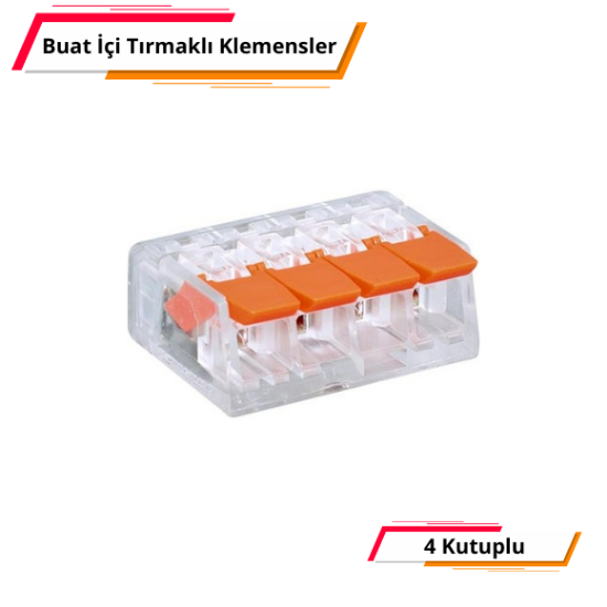 4 Kutuplu Buat İçi Kalın Tırmaklı Klemens - PCT-414 resmi