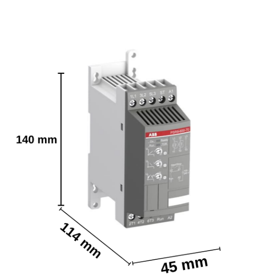 ABB PSR Yumuşak Yolverici 12-600-70 (5,5kW , 400VAC Soft Starter) - 1SFA896106R7000 resmi